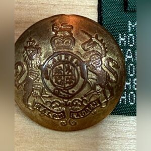 2 Vintage Brass Ralph Lauren Bronze Crest Buttons